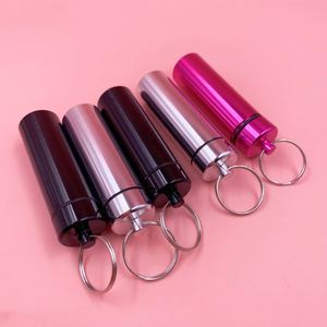 High Quality <b>Mini</b> Pocket, Container Waterproof Aluminum Medicine Pill Box Case <b>Bottle</b> Holder Pill <b>Bottle</b> Keychain/ - Product Image 5