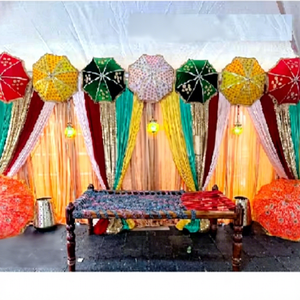 ร่มที่มีสีสันสำหรับตกแต่งพิธีแต่งงานร่มที่มีสีสันสำหรับตกแต่งในเวลากลางคืนของตกแต่งร่มที่มีสีสัน - Product Image 1