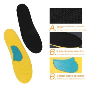 Athletic PU <strong>Shoe</strong> Pads Shock Absorption <strong>Inner</strong> <strong>Sole</strong> Arch Support Running Inserts Cushion Sports Insoles for <strong>Shoes</strong> Men Women - Product Image 2