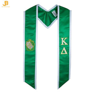 Écharpe de graduation étole de graduation brodée en polyester personnalisée Écharpe de graduation pour études internationales <span class=keywords><strong>à</strong></span> <span class=keywords><strong>l</strong></span>'étranger - Product Image 4