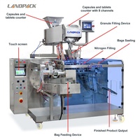 Machine de comptage, de remplissage et d'emballage automatique pour sachets préformés Doypack de bonbons, suppléments nutritionnels et comprimés mollets de chocolat
