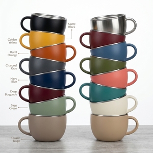 Vaso de Agua Infantil de Acero Inoxidable 304 de Grado Alimenticio con Interior de Silicona, Asa Antideslizante, No Tóxico e Inodoro para la Bebida Diaria de Niños Pequeños - Product Image 1