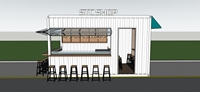 Maison préfabriquée de luxe maison conteneur de café portable économique prête à l'emploi