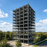 Bâtiment de garage de stationnement à plusieurs étages en structure métallique, structure commerciale préfabriquée, construction personnalisée
