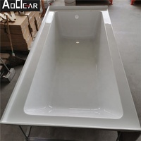 Baignoire en acrylique encastrée à trois côtés pour coin, petite, à prix compétitif