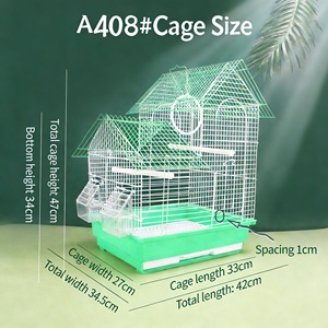 Double Layer Luxury Durable Eco-Friendly Stainless Steel Wire Bird Cage for Lark Budgie <strong>Parrot</strong> Lovebird-<strong>Wholesale</strong> - Product Image 3