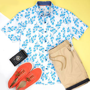 Chemise de golf de luxe en polyester spandex extensible dans les 4 sens pour hommes, polos et chapeaux imprimés personnalisés, design de t-shirt sans col - Product Image 3