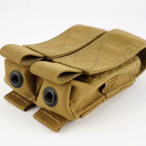Tactical Pouches Hold Two 9mm Outdoor Magazines Double Mag Pouch - Flap Retention