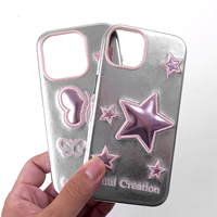 Étui de téléphone personnalisé avec motif papillon en toile pour 17 Pro Max, couleur argent, anti-empreintes digitales, protection antichoc 360°