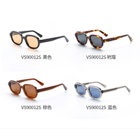 Lunettes de soleil polarisées ovales en acétate, vente en gros, verres TAC UV400, logo personnalisé, design OEM, unisexe, style rétro, prix d'usine