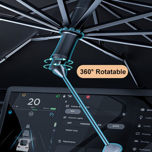 La poignée rétractable peut être tournée à 360 degrés pour plier l'auvent de <span class=keywords><strong>voiture</strong></span> fenêtre avant <span class=keywords><strong>isolation</strong></span> thermique rideau ombre parapluie - Product Image 5