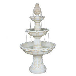 Fontaine d'eau décorative en polyrésine à trois niveaux de jardin Offre Spéciale fontaine d'eau décorative extérieure de jardin à double niveau - Product Image 1