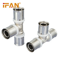 IFAN haute qualité Pex plomberie chauffage par le sol raccord à pression raccord Pex multicouche raccords de presse en laiton