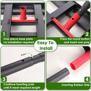 JH-Mech Équipement de terrain de <span class=keywords><strong>golf</strong></span> robuste Niveau de facilité Sol Sable Saleté Surfaces Râteau de nivellement de pelouse peint durable - Product Image 4