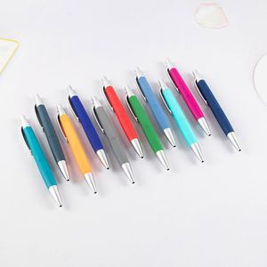 09 Factory Production Cheap Matte Rubber Advertising Plastic Ballpen Promotional Gift Ballpoint <b>Pen</b> With Custom Logo - Product Image 1