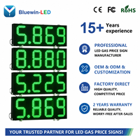 Papan Tanda Harga Bensin Digital LED Kustom untuk SPBU, Layar LED Warna Penuh Satu Sisi/Dua Sisi untuk Bisnis Luar Ruangan