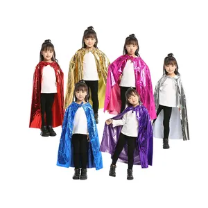 Halloween Costume Children Silver Cap Different Colors Movies Cloak Party Costume Shawl Cosplay