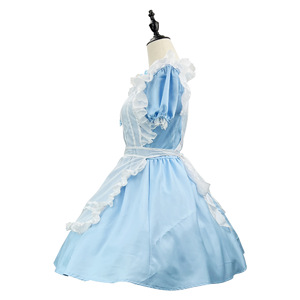 Disfraz de Cosplay de Zixiao Alice Maid, Vestido con Delantal Azul Cielo y Diadema, Atuendo de Anime Lolita - Product Image 2