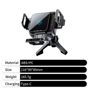 Support de téléphone pliable pour voiture, <span class=keywords><strong>chargeur</strong></span> sans fil universel, support de téléphone intelligent à <span class=keywords><strong>induction</strong></span>, <span class=keywords><strong>chargeur</strong></span> électrique rotatif - Product Image 3