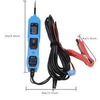 Probador de Baterías Automotrices Rojo de 7-36V con Pantalla LCD, Lápiz de Prueba Universal para Sistemas Eléctricos y Circuitos