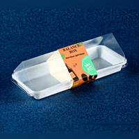 Boîte d'emballage triangulaire en PET anti-buée de qualité alimentaire BOHE BHCB-S05-X108 pour les magasins de proximité, les repas légers, les sandwichs, le pain