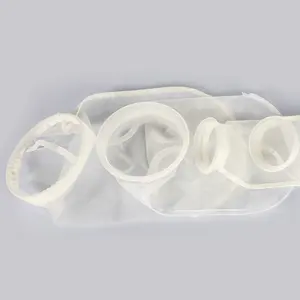 Malha de filtro líquido pp/pe/nylon 5-600 micron, anel de plástico soldado meias de filtro