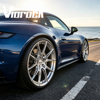 Jantes forgées Viorock 10 branches, 18-22 pouces, argent, personnalisées, 5x112 5x114.3 5x120, compatibles BMW Tesla Honda Ford Chevrolet Dodge
