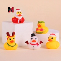 Calendrier de l'Avent transfrontalier pour enfants, mignon, avec petits canards de Noël, boîte à compte à rebours, boîte mystère, ensemble de jouets canards en caoutchouc