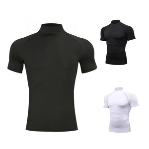 1 pièce T-shirts de sport pour hommes et garçons, à séchage rapide, col montant, pour la course, le basketball et le jogging - Product Image 1