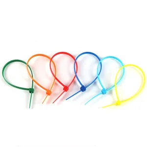 Customized self locking nylon 66 cable ties zip coloured plastic zip ties cable tie factory price