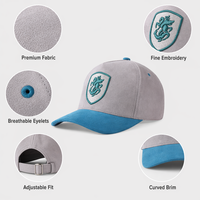 Gorras de Béisbol de Mezclilla de 5 Paneles, Deportivas, de Alto Rendimiento, con Bordado Personalizado de Alta Calidad, Ajustables para Uso en Exteriores, con Bloques de Color