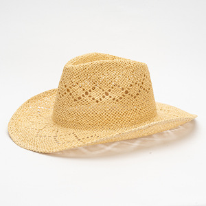 Unisex New Dệt Tay Cao Bồi Mũ Rơm Cho Mùa Xuân Mùa Hè Cho Ngoài Trời Mặt Trời Bảo Vệ Giấy Rơm Bãi Biển <span class=keywords><strong>Hat</strong></span> Cho Các Bên Câu Cá - Product Image 2