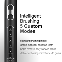 Brosse à dents électrique rechargeable Eisler T8 avec 8 brosses et étui de voyage portable d'une durée de 60 jours à faible quantité minimale de commande personnalisée