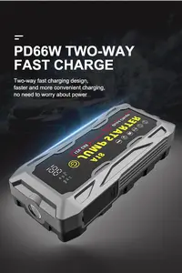 Impermeable IP66 grado 20000mAh 12V arrancador de coche portátil 3000a alta potencia PD66 carga rápida batería Booster auto Jumper