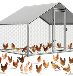 กรงไก่โลหะชุบสังกะสีขนาดใหญ่ แบบเดินเข้าได้ สำหรับเลี้ยงไก่ในฟาร์ม บ้านไก่ สำหรับดูแลไก่ FCJ  กรงสัตว์ - Product Image 2