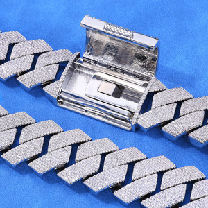 Pulsera de Moissanita Cubana con Rejilla de Diamantes y Baño de Oro Puro de 18K, Plata S925 con Engaste de Precisión, Estilo Hip Hop, Marca Privada, Proveedor B2B - Product Image 3