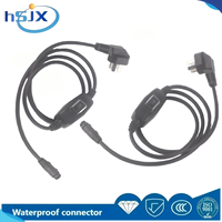 Cordon d'extension de prise électrique standard national à deux broches, 250 volts, cuivre, 10A, IP55, boîtier en nylon/PVC, pour équipement électrique