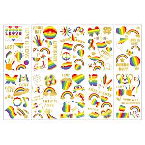 Pegatinas de Tatuajes Infantiles de Alta Gama con Dibujos Animados de Dinosaurios y Sirenas para el Día de Pascua - Product Image 5