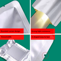 Sachets thermoscellés Sac d'emballage en aluminium métallisé argenté imprimé sur mesure Mylar Sacs sous vide en papier aluminium pour aliments