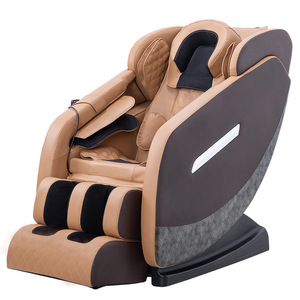 Mini fauteuil de massage brun clair avec rail de guidage SL, bras robotique 3D, massage complet du corps, relaxation - Product Image 5