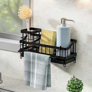 Cucina in acciaio al carbonio per lavare i piatti lavello spazzola di <span class=keywords><strong>scarico</strong></span> per pulizia cucina forniture di stoccaggio supporto con scanalatura di drenaggio - Product Image 2
