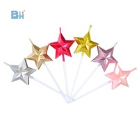 Bougie artisanale en cire de paraffine en forme d'étoile à cinq branches 3D, sans parfum, capacité 1-2L, vente en gros d'usine, décoration de maison pour le Nouvel An