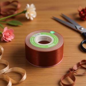 Nastro Gasa ILAN 3,8 cm 35Y colore caffè per artigianato e decorazioni - Product Image 2