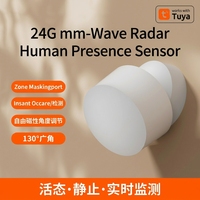 Détecteur de Présence Humaine Tuya Smart Life WiFi 24G à Ondes Millimétriques, Contrôle par Application, Détection de Respiration, Détecteur de Mouvement pour Maison Intelligente