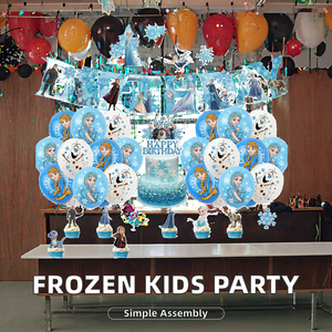 Xuance Princess <span class=keywords><strong>Frozen</strong></span> juegos de Decoración de cumpleaños muñeco de nieve <span class=keywords><strong>fiesta</strong></span> <span class=keywords><strong>globos</strong></span> papel de látex fácil montaje <span class=keywords><strong>fiesta</strong></span> favores conjunto para niños X0107 - Product Image 2
