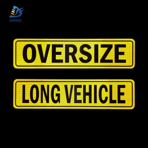 Heavy Duty 400MM Aluminio <span class=keywords><strong>Metal</strong></span> Clase 1 Reflectante No adelantar Señales de vehículos giratorios Marcador trasero Placas de marcado - Product Image 2