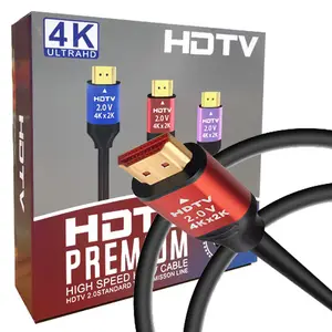 מפעל פרימיום גבוהה מהירות 19Pin HDMI 4K 8K 60Hz 120Hz 48Gbps כבל HDMI 2.0 עם ethernet