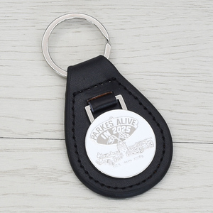 Tùy chỉnh thương hiệu khắc <span class=keywords><strong>laser</strong></span> chết đúc logo xe Keyring da Keychain kim loại PU da Keychain - Product Image 2
