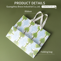 Sacs cadeaux en papier à imprimé floral personnalisé avec nœud en ruban de satin, vente en gros d'usine OEM ODM