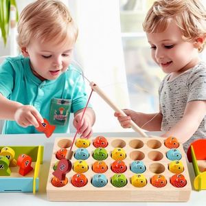 Jeu de pêche magnétique pour enfants, jouet de développement des compétences préscolaires, apprentissage de l'alphabet et de l'orthographe - Product Image 1